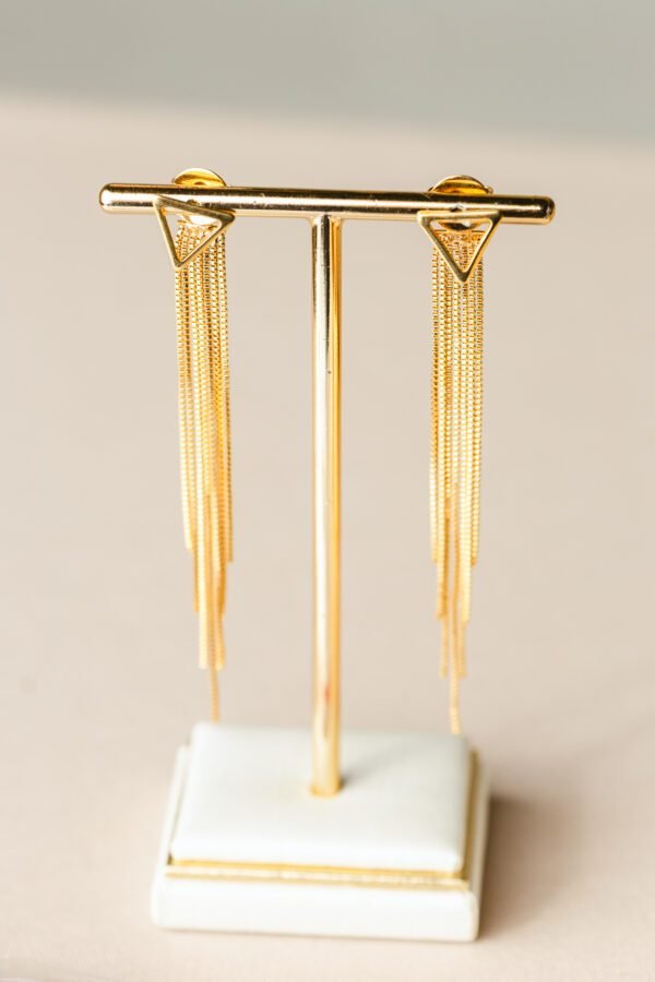 Brinco Cascata Corrente Banhado Em Ouro 18K