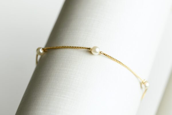 Pulseira Pérolas Banhado Em Ouro 18K