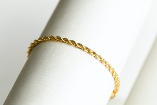 Pulseira Cordão Baiano Banhado Em Ouro 18K